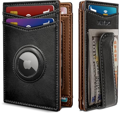 miyozi Airtag Wallet for Men with Money Clip Gift Boxed Magnetic Closure Slim Genuine Leather Front Pocket Wallet 41x 28 RFID Blocking - Image 1