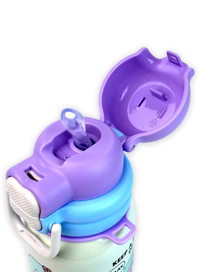 LITTLE SURPRISE BOX Little Surprise Box, Purple Happy Cartoon Stainless Steel kids Water Bottle, 500ml - Image 5