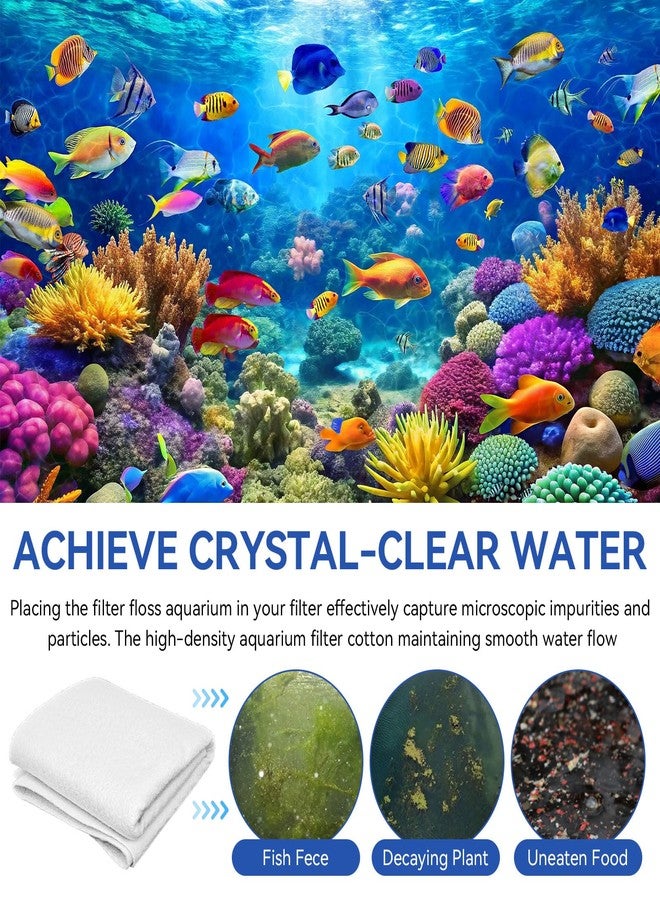 HCLSY Aquarium Polishing Filter Pad, 100 Micron Fine Water Polishing Pad for Fish Tank Filters, Cut to Fit for Aquarium Filter Floss Media Pad, Quick-Clear Water Polishing Filter Pads( 24" x 36" - 1 Pack) - Image 4