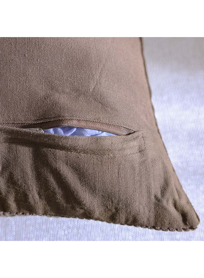 Danube Home Gleam Dyed Velvet Cushion Cover - Grey - 45x45 cm | Velvet Couch Pillow Cover For Living Room, Bed Room - Image 3