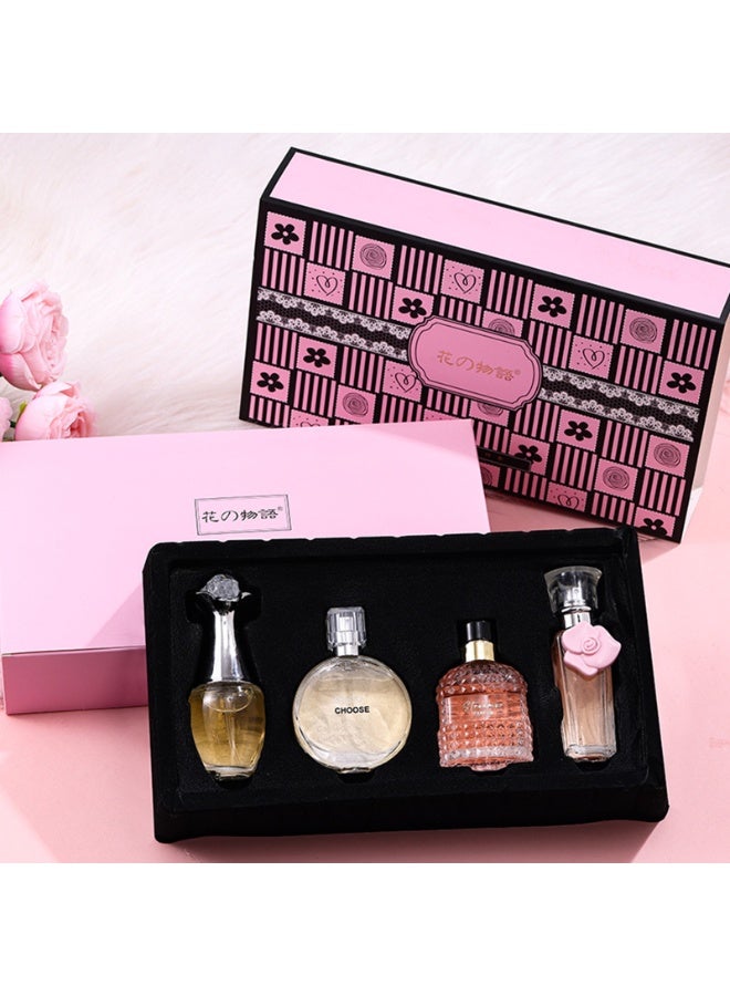 Savage Gear مجموعة هدايا عطور نسائية مكونة من 4 قطع، عطر فاخر بمكونات متنوعة للاستخدام اليومي والمناسبات الخاصة، 4 مجموعات هدايا عطور برائحة الأزهار بحجم 25 مل - Image 1