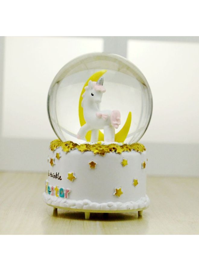 Resin Craft Gift Unicorn Crystal Ball Snowflake Music Music Box Fantasy Girl Heart Ornaments Birthday Gift-Color:With Light 80#JC5K086 Rainbow-Dimensions:Unicorn Crystal Ball - Image 5