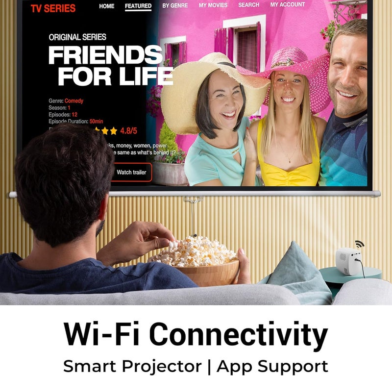 ZEBRONICS New Launch PIXAPLAY 53, Smart Vertical Projector, 3500 Lumens, 4K Support, 120 Inch Screen Size, Auto Focus, Auto Keystone, Bluetooth, HDMI, USB, WIFI, 1080p Support, APP Support, Miracast - Image 4