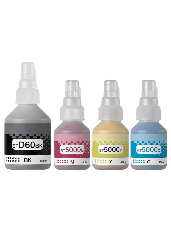 RC PRINT Ink Compatible for Brother BT6000Bk / BT5000 DCP T310, T300, T510, T500, T910, T710, T400W, T450W, T300W, T800W, T700, T810 Printe (Pack of 4 Balck 108ml CMY 48Ml - Image 1