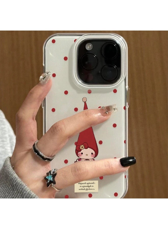 NIBEMINENT Polka Dot Fedora Kitty Cat Protective TPU Case Cover For iPhone 16 - Image 3