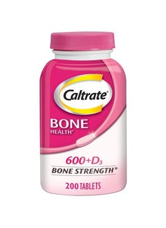 Caltrate 600 Plus D3 Calcium and Vitamin D Supplement Tablets, Bone Health Supplements for Adults - 200 Count  - Image 1