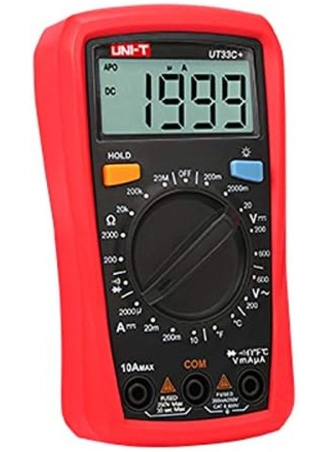 UNI-T UNI-T UT33C+ Digital Multimeter Auto Range Palm Size AC DC Voltmeter Ammeter Resistance Capacitance Temperature Tester  - Image 2