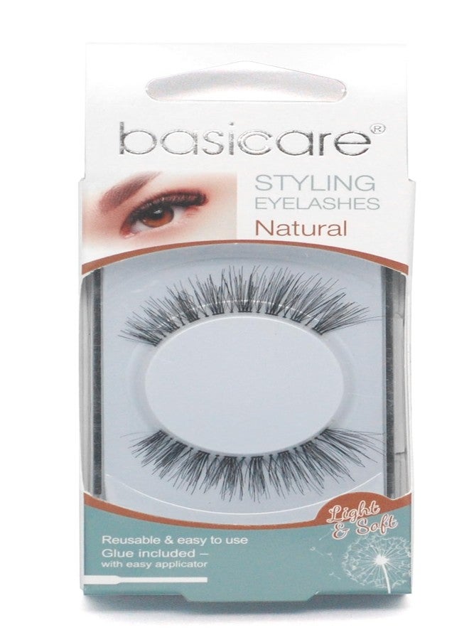 Basicare Styling Eyelashes, False Eyelashes Natural Look Reusable Fake Eyelashes For Women, Adhesive Included, Style 19192 - Image 1