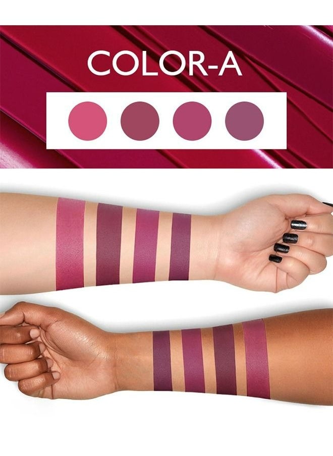 4PCS Matte Liquid Lipstick Makeup Set, Long-Lasting Wear Non-Stick Cup Not Fade Matte Liquid Waterproof Lip Gloss