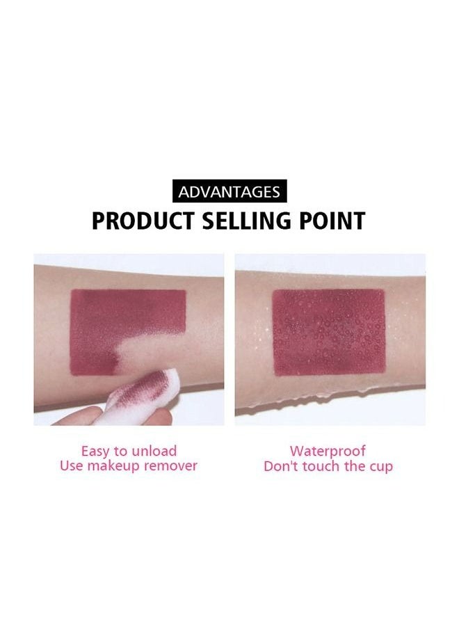 4PCS Matte Liquid Lipstick Makeup Set, Long-Lasting Wear Non-Stick Cup Not Fade Matte Liquid Waterproof Lip Gloss