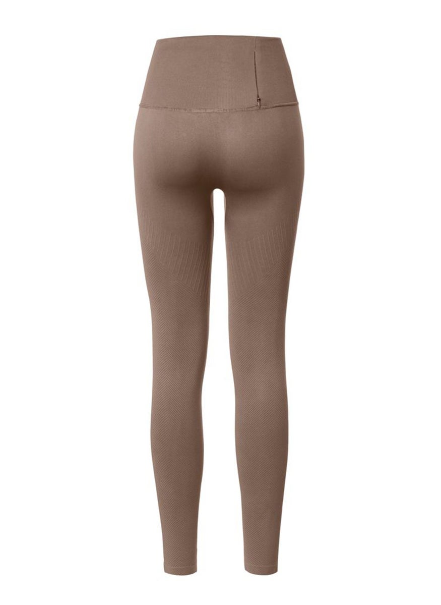 Tchibo Women Sportswear Fit Seamless Running Tights, Taupe  - Image 3