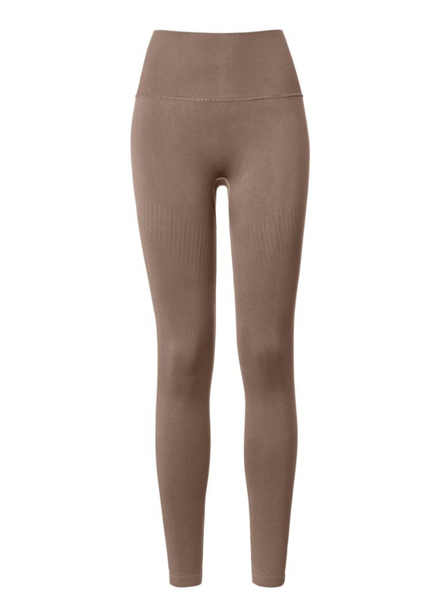 Tchibo Women Sportswear Fit Seamless Running Tights, Taupe  - Image 2