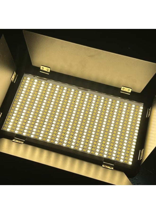 Generic - LED-680Pro Photography Lamp Short Video Live Network Red Light Photo Square Background Light Anchor Fill Light-Specifications:LED-680 PRO With 2 F770 Batteries 1 Charger - Image 1