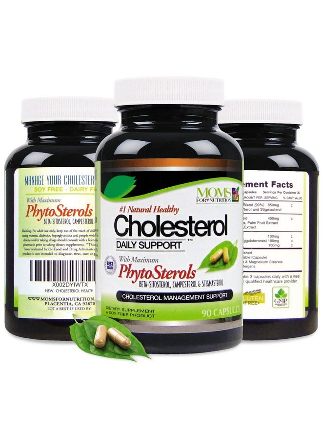Moms For Nutrition - Plantsterols Cholesterol 3000Mg Strength Gluten Free 90 Capsules - Image 1
