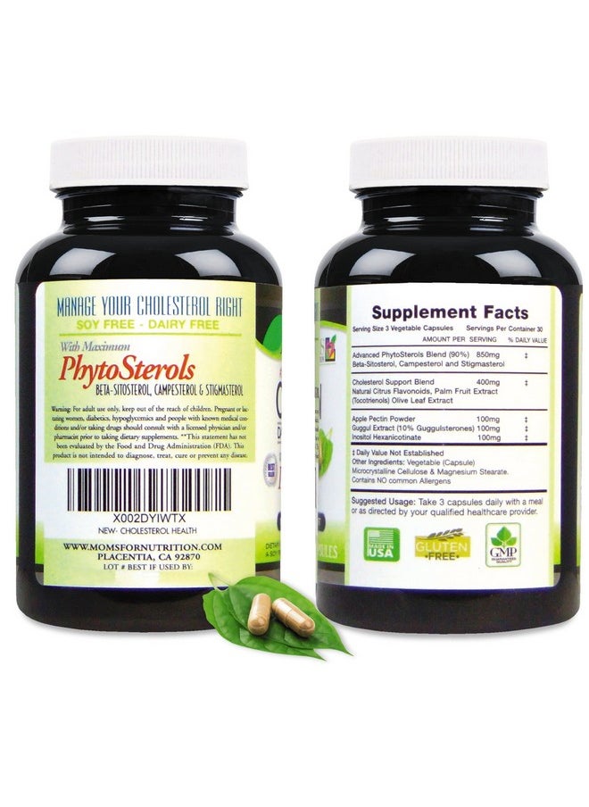 Moms For Nutrition - Plantsterols Cholesterol 3000Mg Strength Gluten Free 90 Capsules - Image 1