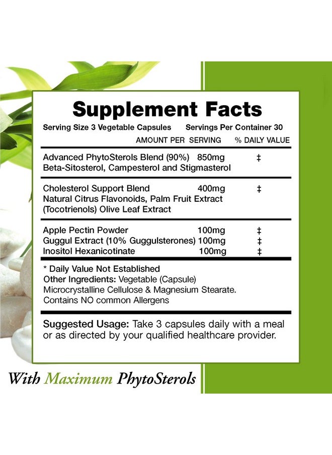 Moms For Nutrition - Plantsterols Cholesterol 3000Mg Strength Gluten Free 90 Capsules - Image 1