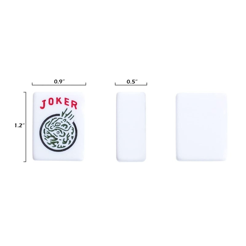 GUSTARIA American Mahjong Game Set, 166 Quality White Tiles, 4 All-in-One Color Rack/Pushers, Mahjong Tile Set with Light Blue Printed Carrying Bag - Image 2