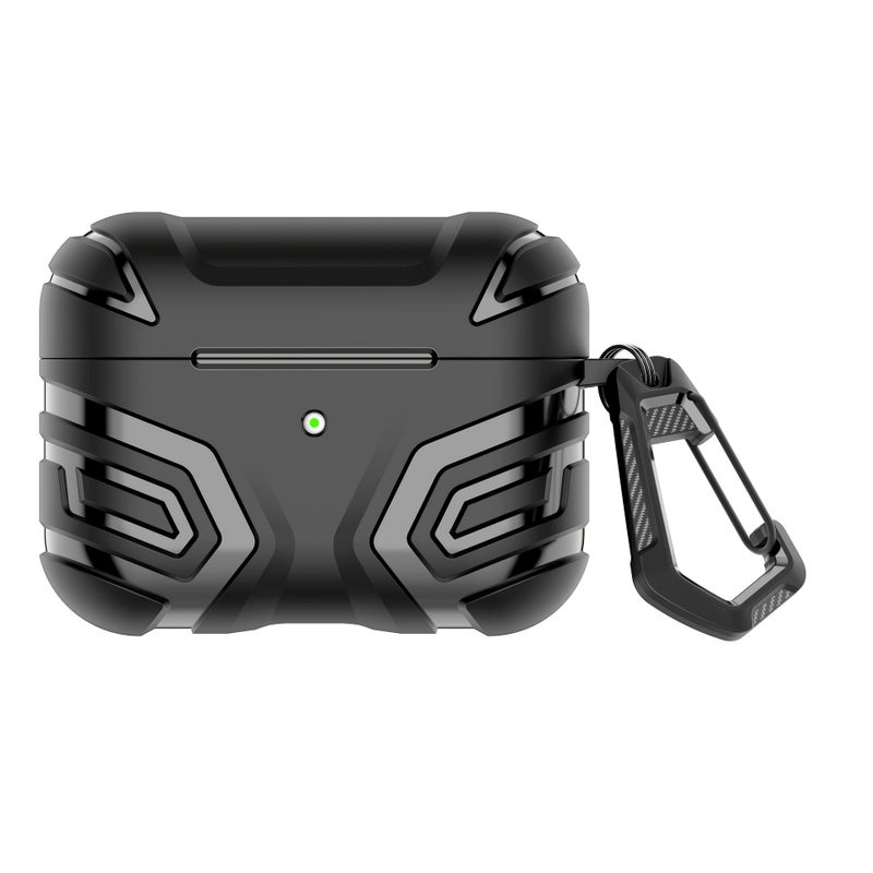 حافظة لـ Airpods Pro 3 مقاومة للخدوش والصدمات مع حامل سلسلة باللون الأخضر - Image 1