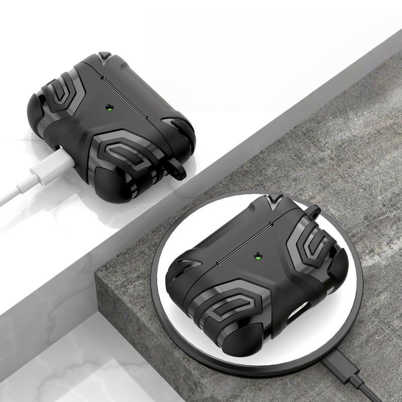 حافظة لـ Airpods Pro 3 مقاومة للخدوش والصدمات مع حامل سلسلة باللون الأخضر - Image 5