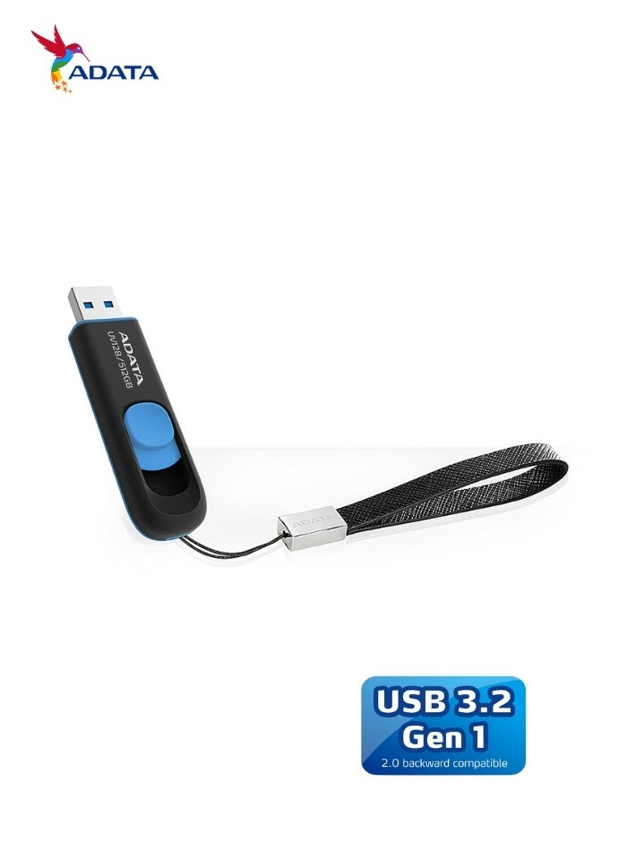 ADATA UV128 64GB USB 3.2 Flash Drive | Lightweight Capless | Fast Data Transfer | Blue  - Image 3