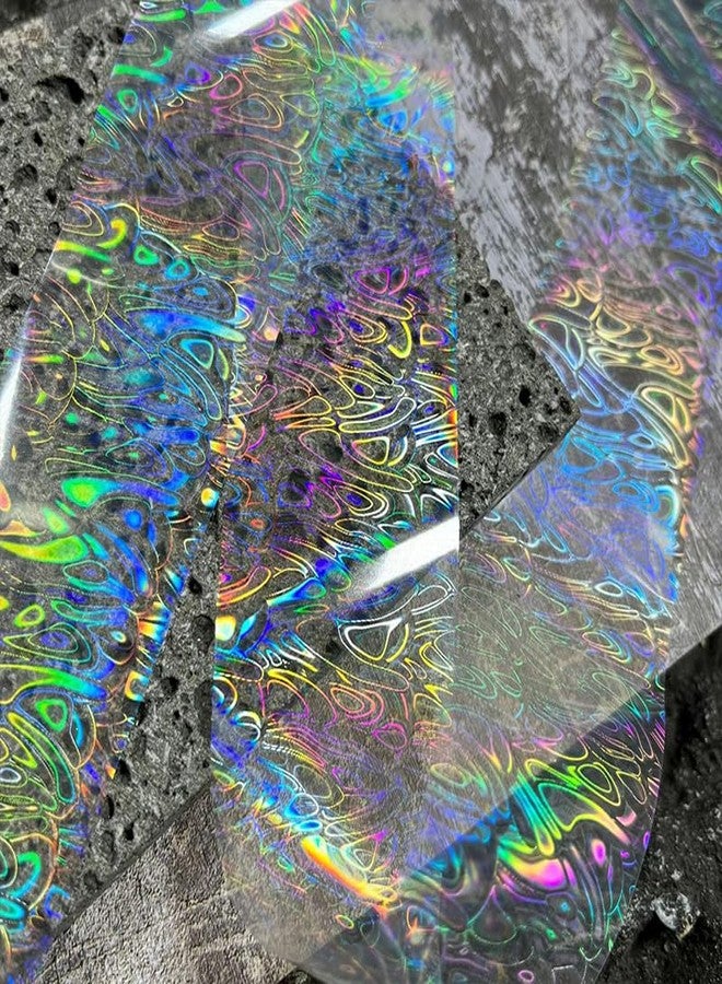 SILPECWEE 4 Boxes Aurora Nail Foil Clear Laser Snake Print Heart Nail Transfer Foil Starry Sky Glass Nail Art Foil Stickers Holographic Film Manicure Design for DIY Nails Decoration - Image 2