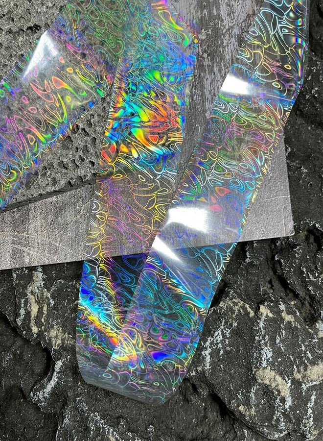 SILPECWEE 4 Boxes Aurora Nail Foil Clear Laser Snake Print Heart Nail Transfer Foil Starry Sky Glass Nail Art Foil Stickers Holographic Film Manicure Design for DIY Nails Decoration - Image 5