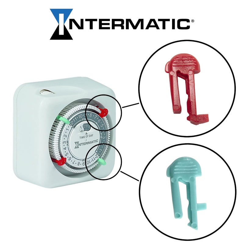 Intermatic Cycle Timer Clock ON/Off Plastic Switch Trippers - TN, PB, TB Series, 4 Red, 4 Green - Image 2