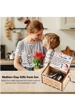 SYOSI Birthday Music Box Gifts for Mom from Son, You are My Sunshine Mechanism Vintage Cute Personalized Son to Mothers Day  - Image 2
