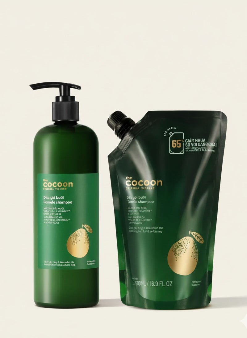 ذا كوكوون أورجنال فيتنام توفير مع الباقات | مجموعة شامبو بوميلو إنفينيت – شامبو وعبوة إعادة تعبئة 500 مل لكل منهما لشعر أكثر صحة وكثافة - Image 1