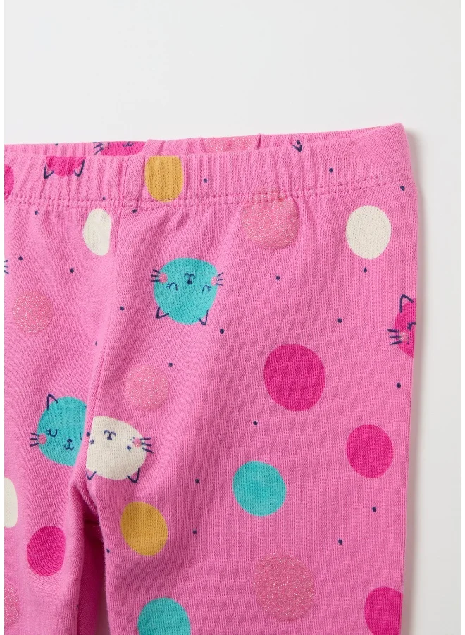 Ovs Printed stretch cotton leggings