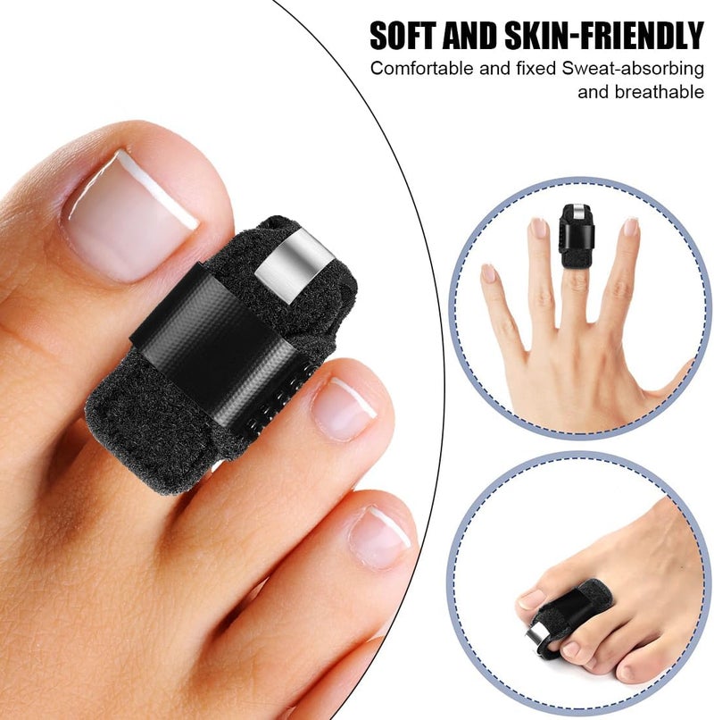 LINXIU Toe Splint for Bent Toes Toe Straightener Hammer Toe Corrector Adjustable Toe Brace Finger Splints to Align and Support Toe 2Pcs - Image 3
