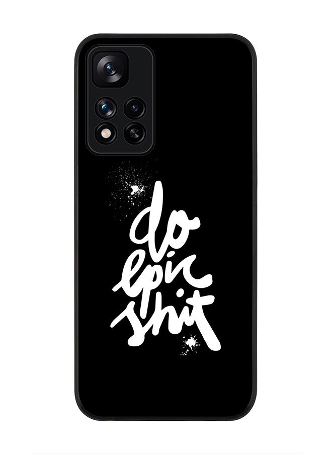Stylizedd - Rugged Black edge case for Redmi Note 11 Pro Plus 5G Slim fit Soft Case Flexible Rubber Edges Anti Drop TPU Gel Thin Cover - Epic - Image 1