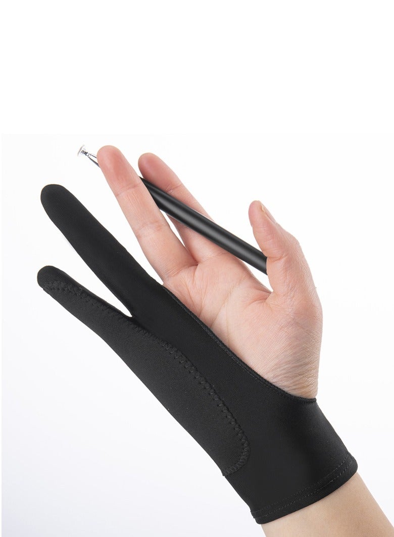 3-Layer Palm Rejection Digital Art Gloves, Two-Finger Drawing Gloves for Tablet (M) - Image 1