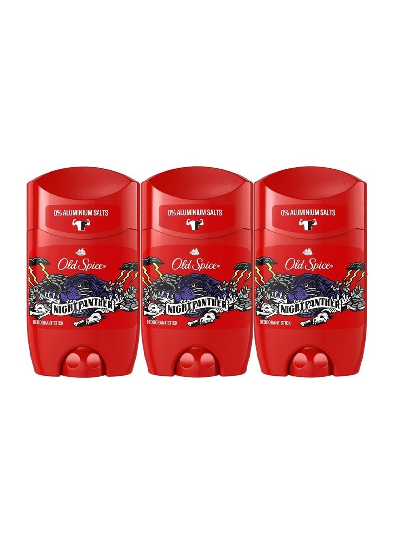 Old Spice - Nightpanther Deodorant Stick 50ml Pack of 3 - Image 1