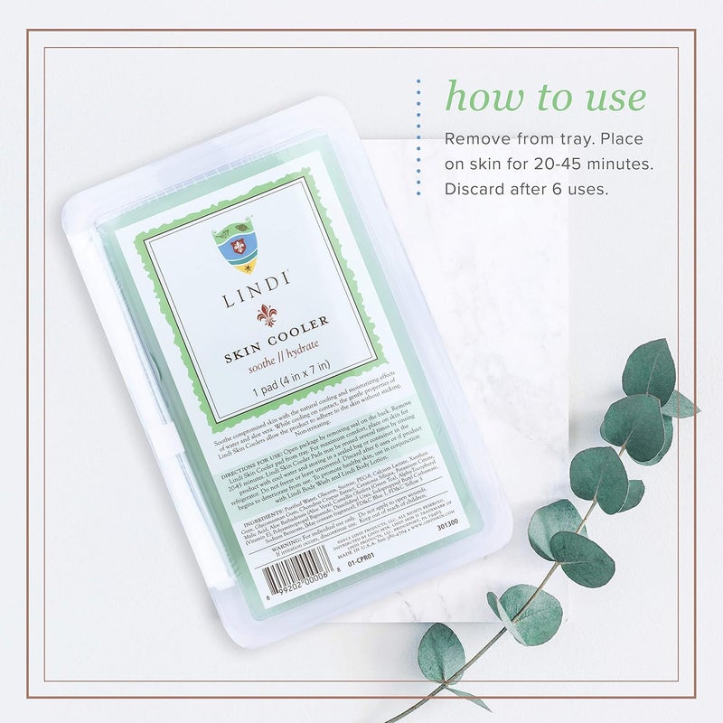 Lindi Skin Cooler Pad - Hydro-Gel for Cooling Relief and Moisturization with Aloe Vera and Green Tea (1 Pack, 4x7 inch) - Image 4
