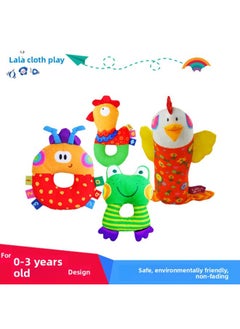 Generic Lala Cute Cloth Doll Baby Rattle Animal Toy Color Printing Hand Toy For Infants-Color:Flower Hen Rocker  - Image 3