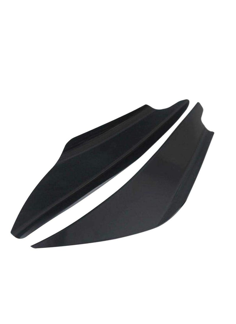 SYOSI - Diffuser Shark Fin Kit for Car Spoiler Wing, Auto Parts Car Carbon Fiber Texture Decoration Front Bumper Side Canards Splitter Fins Universal Black 4Pcs Set - Image 1
