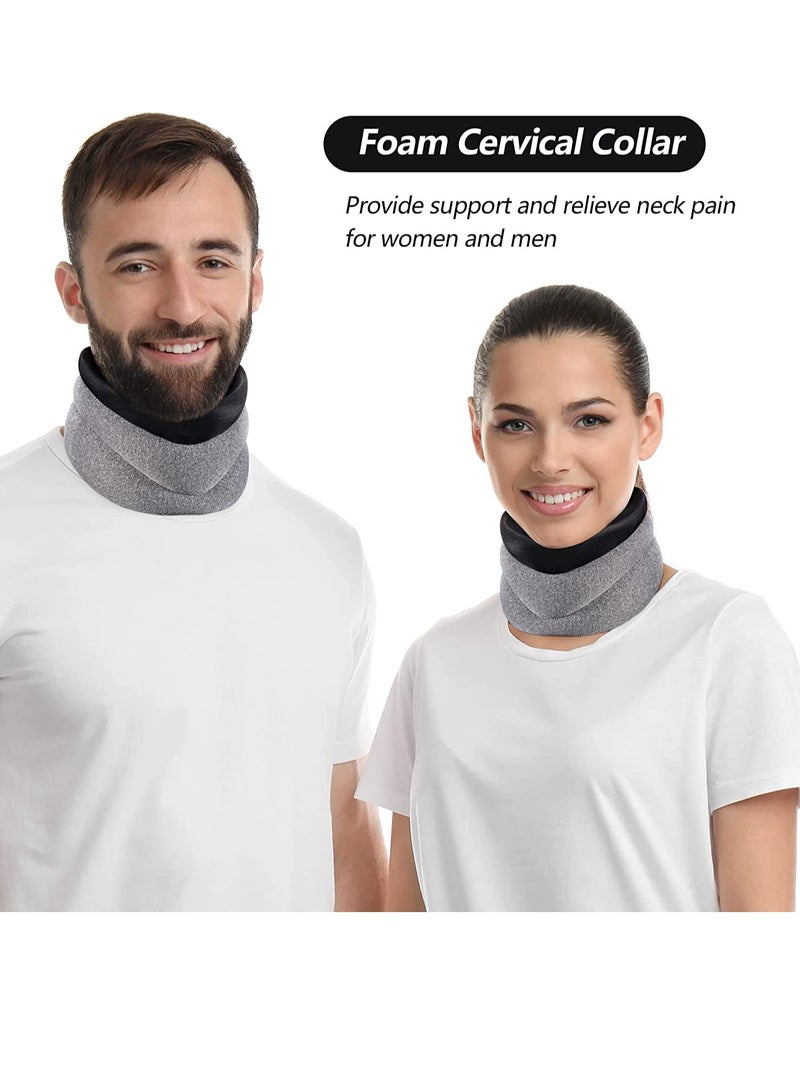 Excefore Neck Brace for Neck Pain and Support, Foam Cervical Collar for Sleeping, Vertebral Whiplash Wrap Alignment and Stabilize, Neck Support Brace for Pressure Relief for Women and Men(3" Depth Collar) - Image 5