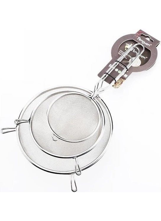 Penguen Penguin Stainless Steel Wire Strainer Set of 3 10 cm -14 cm -18 cm cm 