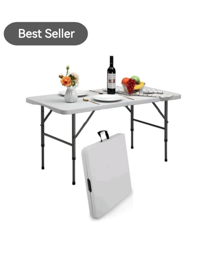 General - Foldable Buffet Table White/Black 123x73x60cm - Image 1