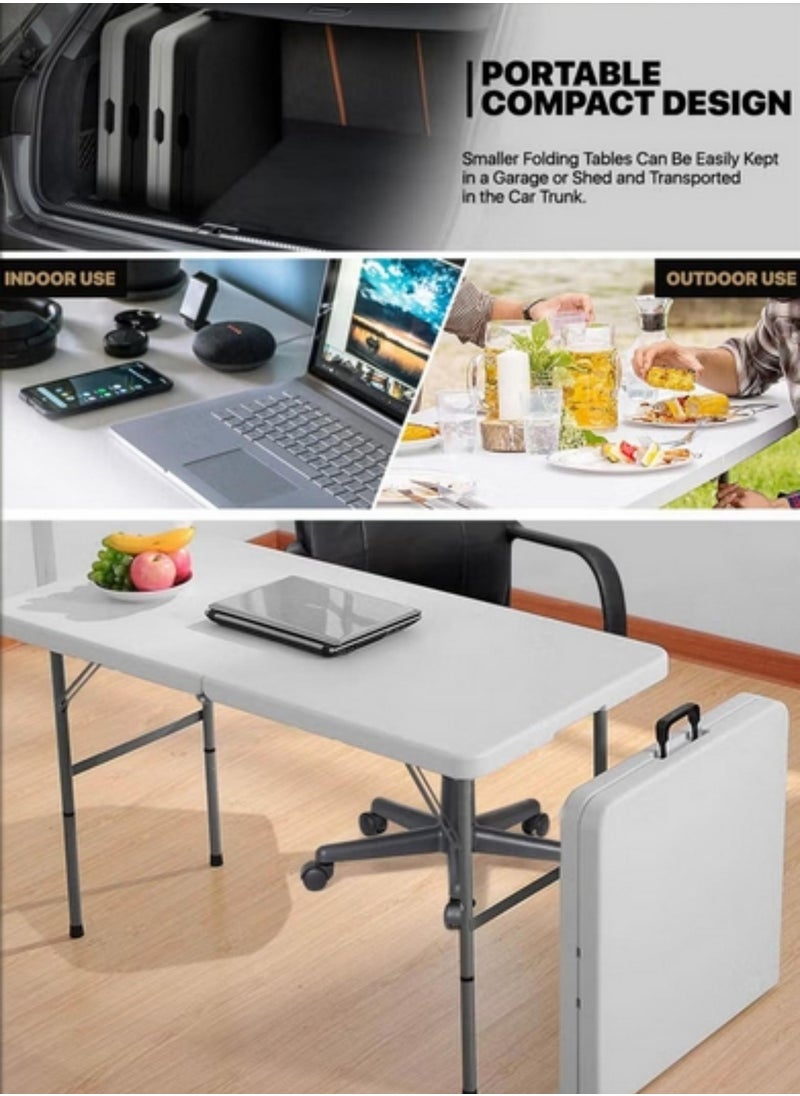 General - Foldable Buffet Table White/Black 123x73x60cm - Image 1