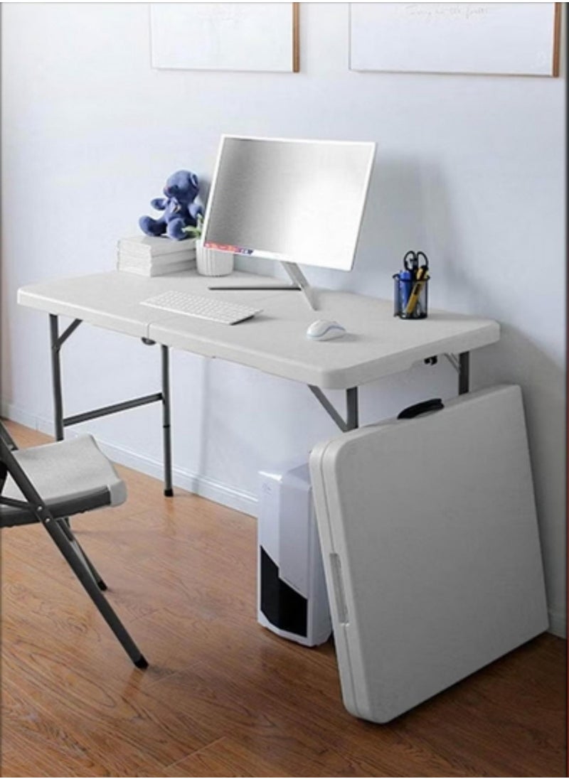 General - Foldable Buffet Table White/Black 123x73x60cm - Image 1