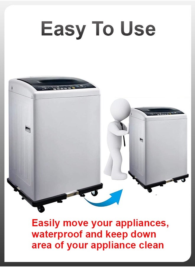 DBLEW - Moveable Heavy Duty Telescopic Washing Machine Multi-Functional Adjustable Base Universal Caster Extendable Appliance Stand For Refrigerators Dishwashers Dryers Furniture Organiser - Image 1