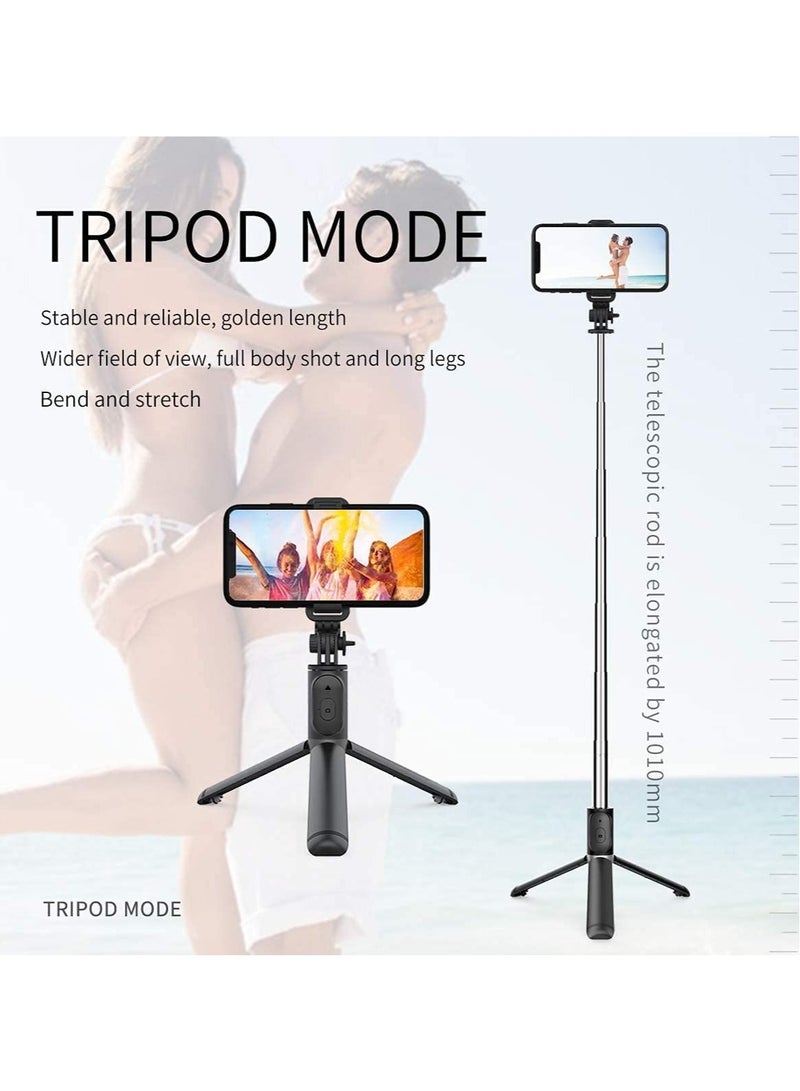 إلترازون Selfie Stick, Extendable Selfie Stick with Wireless Remote and Tripod Stand, Portable, Lightweight, Compatible with iPhone 13/13 Pro/12/11/11 Pro/XS - Image 3