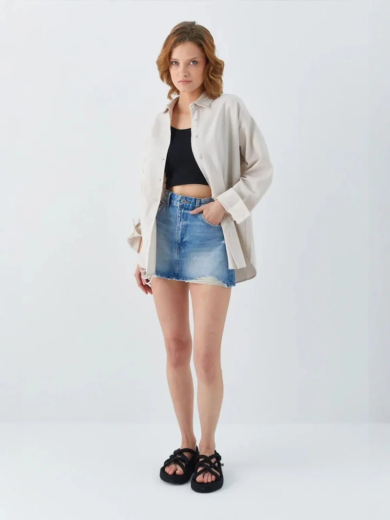 ميكسراي قميص بوبلين واسع من ميكسراي