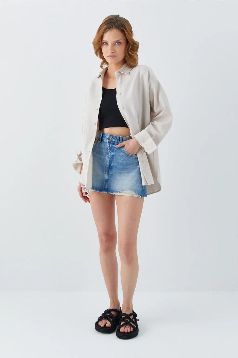 Mixray Oversize Poplin Shirt - Image 2