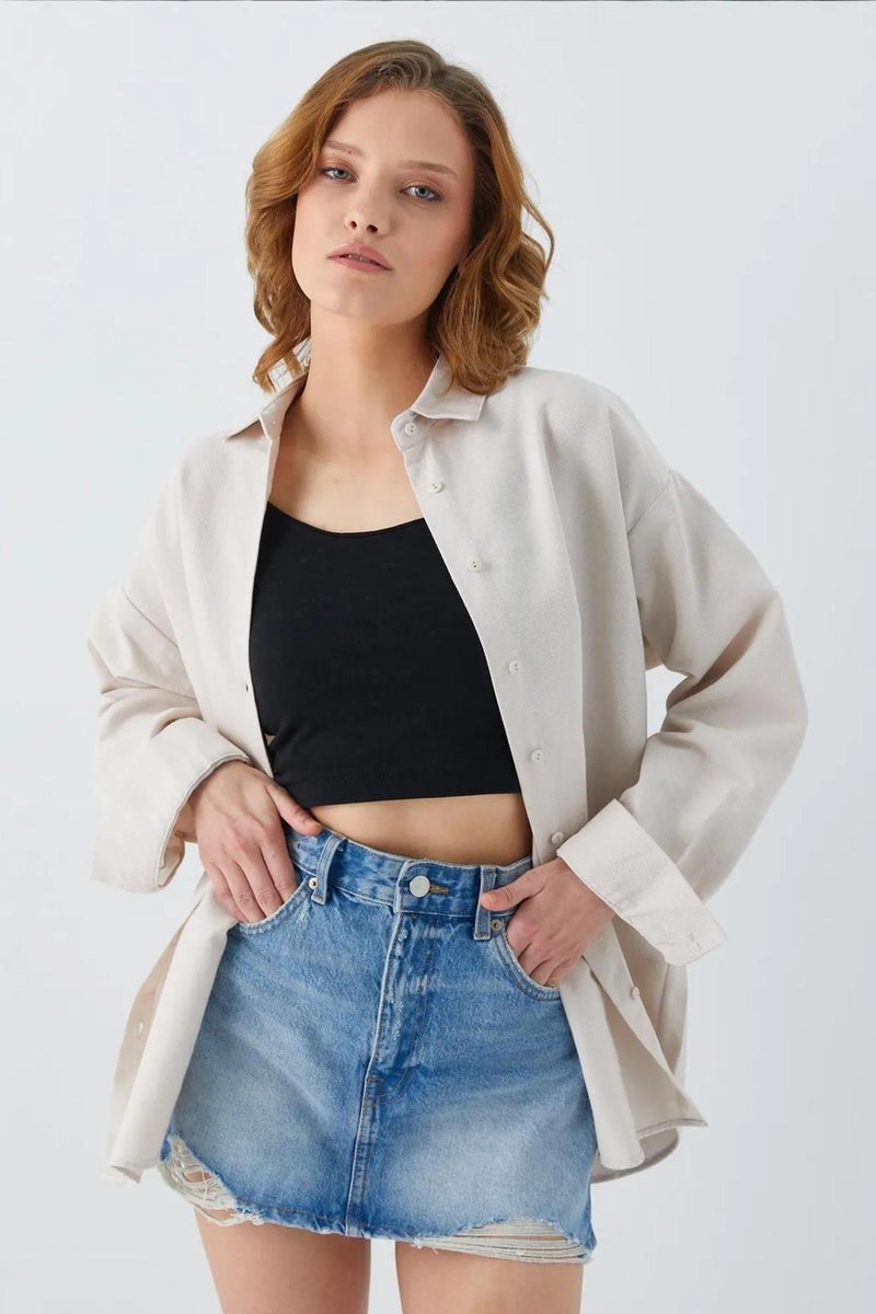 Mixray Oversize Poplin Shirt - Image 1