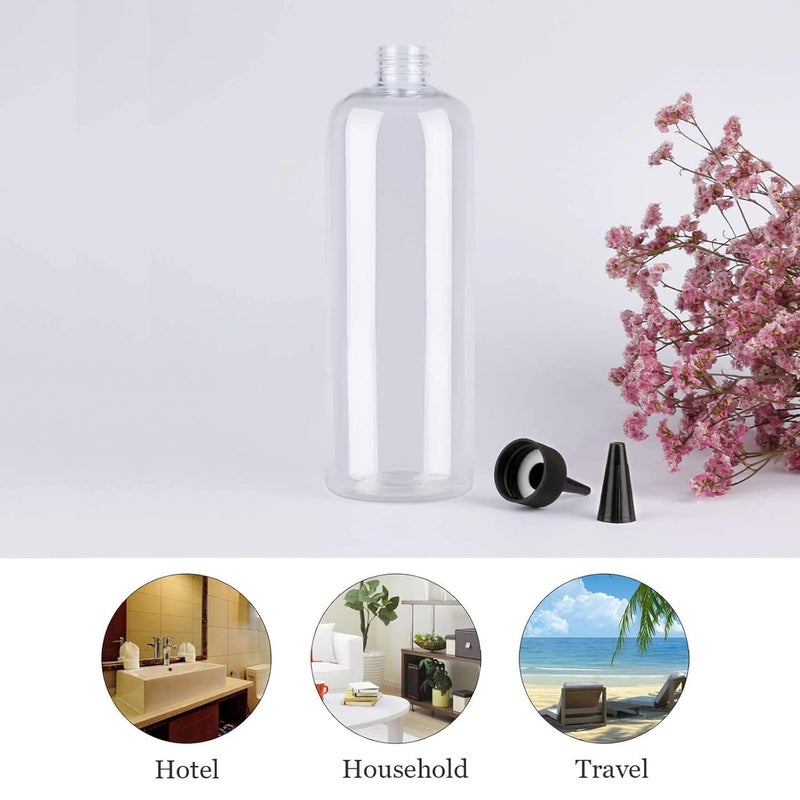 sdoot Applicator Bottle for Hair, 16.9 ounce Hair Color Applicator Bottle 2 Pack Squeeze Bottle Transparent Oil Bottles for Hair, PET Plastic Refillable Bottles with Twist Top Cap - Image 5