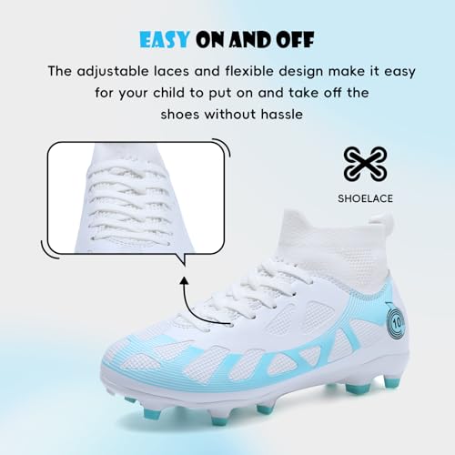WOwallet Boys Soccer Cleats Girls Kids Football Shoes Athletic Outdoor Soccer Shoes for Baseball Cleats Softball Cleats Professional Training Sneaker Football Boots - Image 5