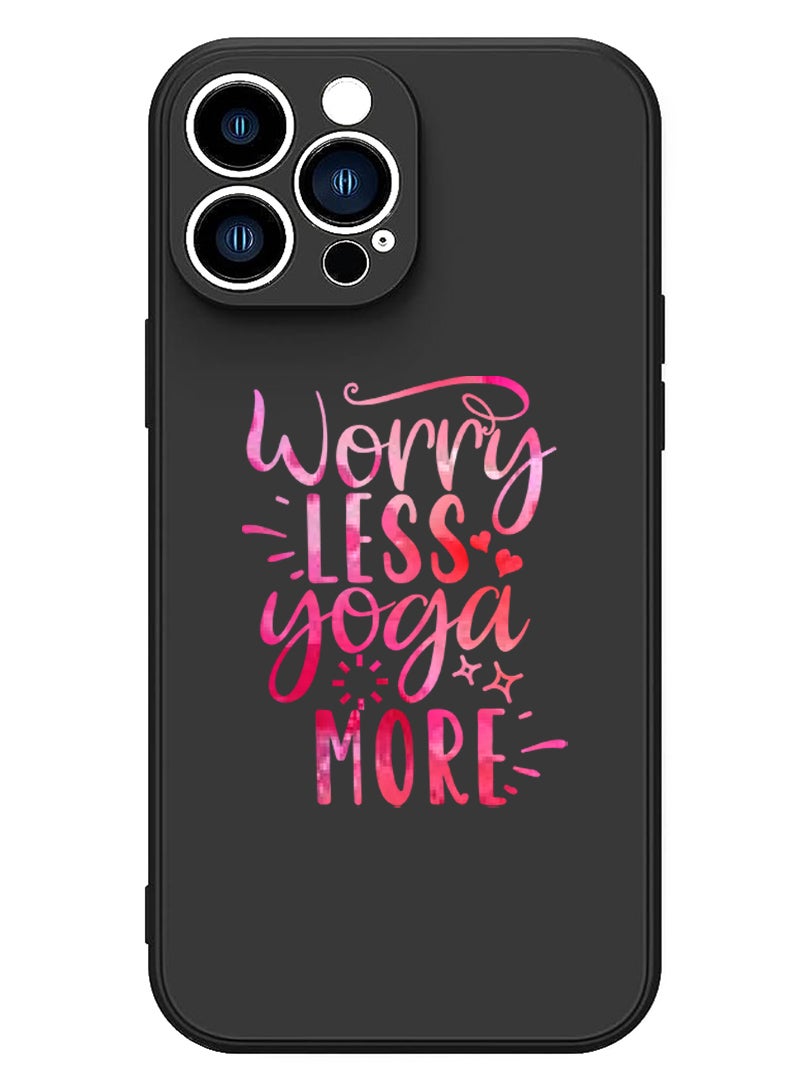 Theodor Protective Slim Fit Case Liquid Silicone Cover with Full Body Protection Anti-Scratch Shockproof Case For iPhone 14 Pro Black  - Yalla white - Image 1